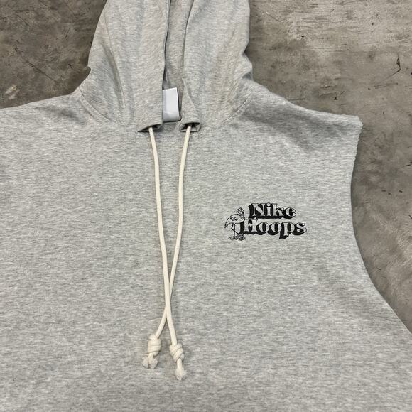 Nike Hoops Basketball Standard Dri-Fit Loose Fit Hooded Gray Size XL DH7441-050 - Picture 3 of 9